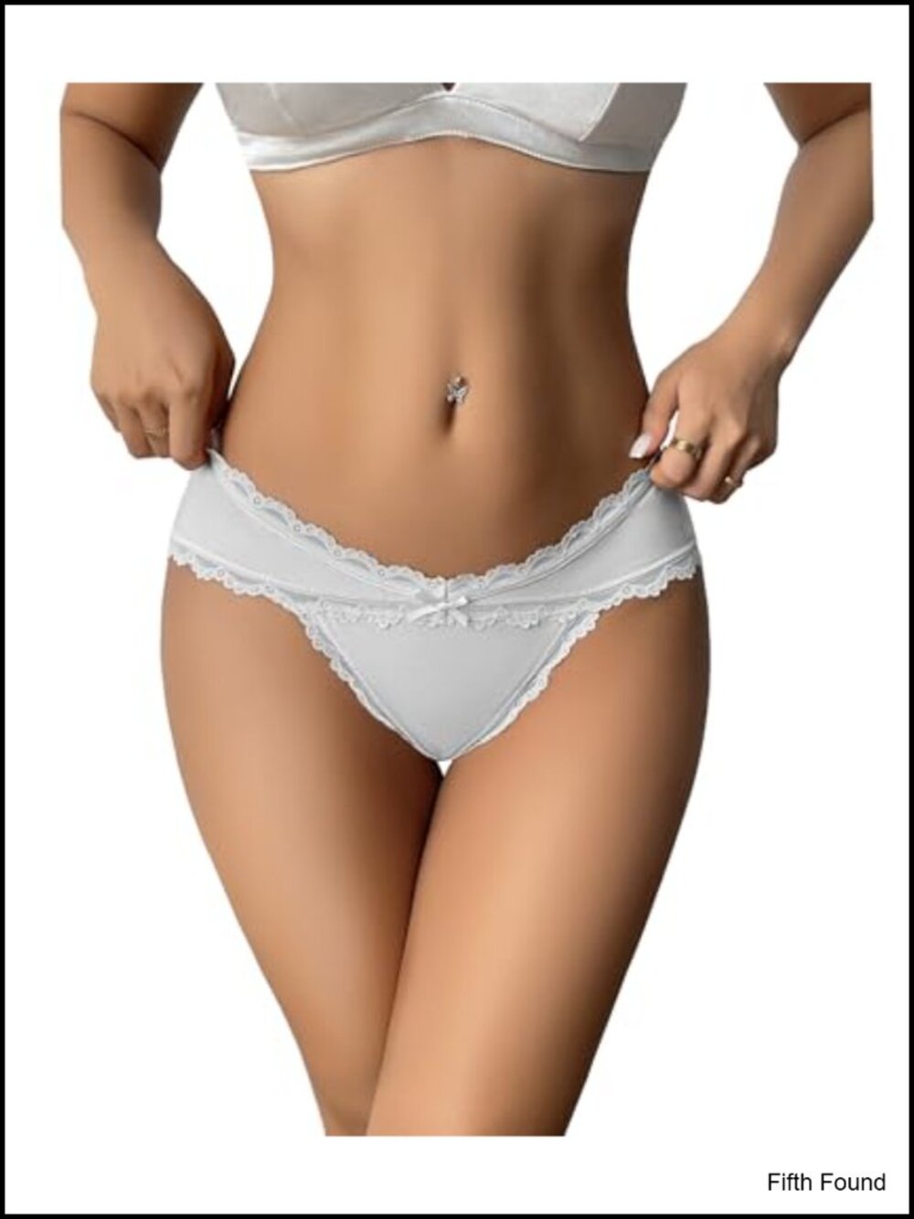 Women's Cotton Hipster Briefs Low Rise Lace Trim Full Coverage Panties